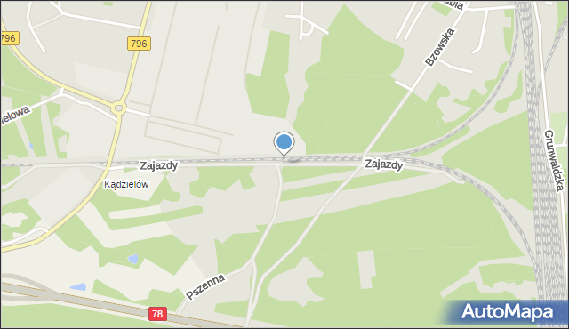 Zawiercie, Zajazdy, mapa Zawiercie