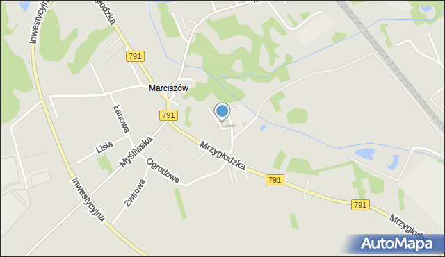 Zawiercie, Zarzecze, mapa Zawiercie