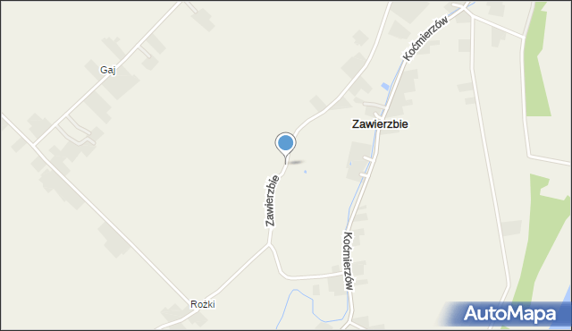 Zawierzbie gmina Samborzec, Zawierzbie, mapa Zawierzbie gmina Samborzec