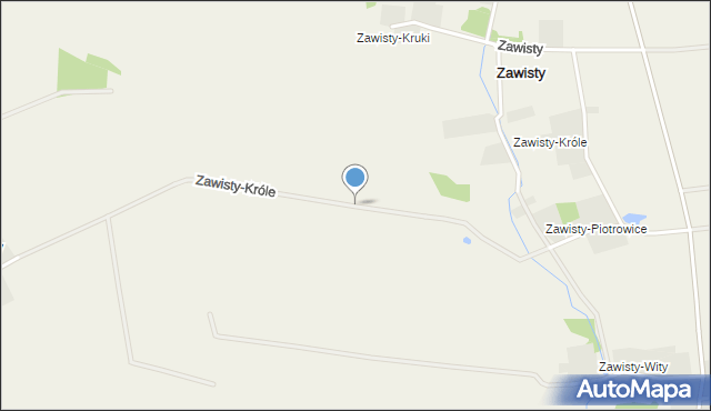 Zawisty, Zawisty-Króle, mapa Zawisty