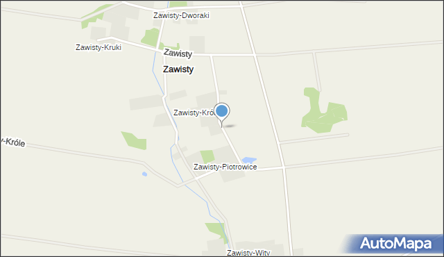 Zawisty, Zawisty-Piotrowice, mapa Zawisty