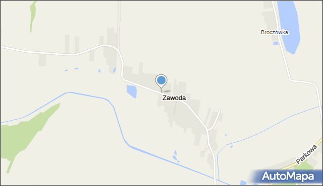 Zawoda gmina Skierbieszów, Zawoda, mapa Zawoda gmina Skierbieszów