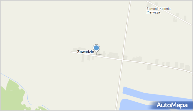 Zawodzie gmina Czarnocin, Zawodzie, mapa Zawodzie gmina Czarnocin