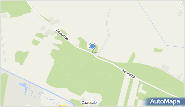 Zawodzie gmina Myszyniec, Zawodzie, mapa Zawodzie gmina Myszyniec