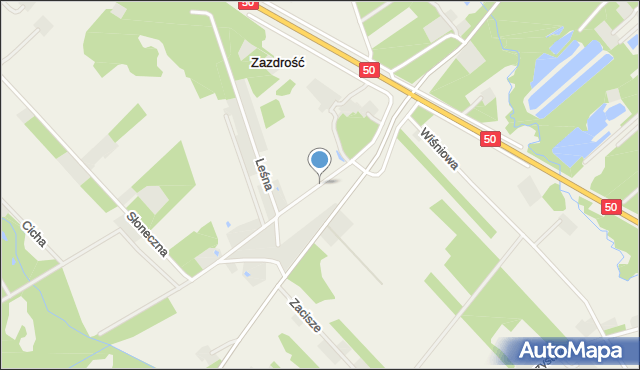 Zazdrość gmina Radziejowice, Zazdrość, mapa Zazdrość gmina Radziejowice
