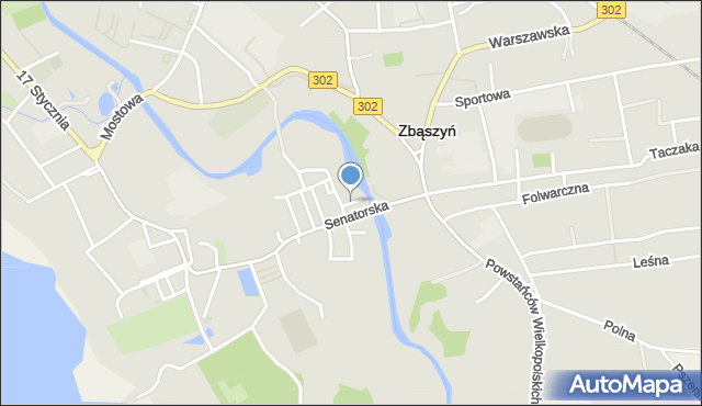 Zbąszyń, Zaułek Starego Mielcucha, mapa Zbąszyń