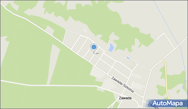 Zielona Góra, Zawada-Agrestowa, mapa Zielona Góra