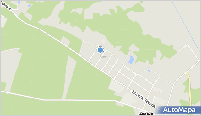 Zielona Góra, Zawada-Truskawkowa, mapa Zielona Góra