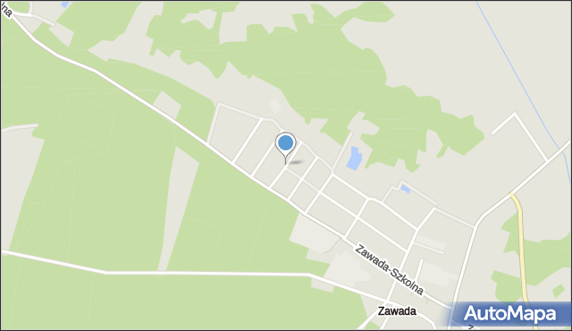 Zielona Góra, Zawada-Wiśniowa, mapa Zielona Góra