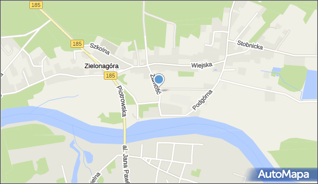 Zielonagóra, Zamość, mapa Zielonagóra