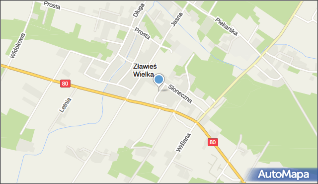 Zławieś Wielka, Zachodnia, mapa Zławieś Wielka