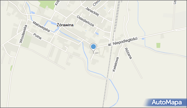 Żórawina, Zaułek, mapa Żórawina