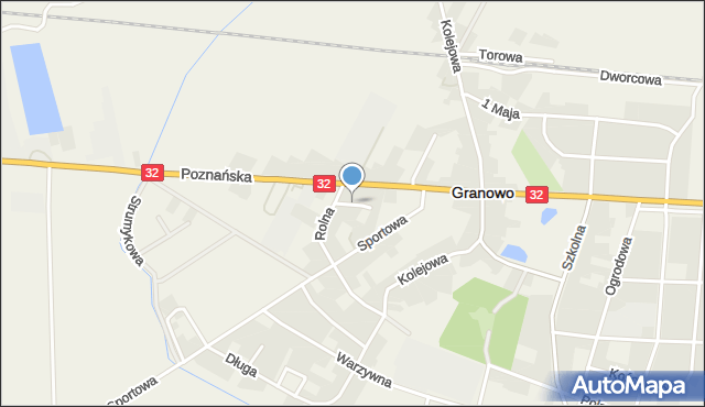 Granowo powiat grodziski, Zbożowa, mapa Granowo powiat grodziski