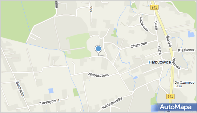 Harbutowice gmina Skoczów, Zbożowa, mapa Harbutowice gmina Skoczów