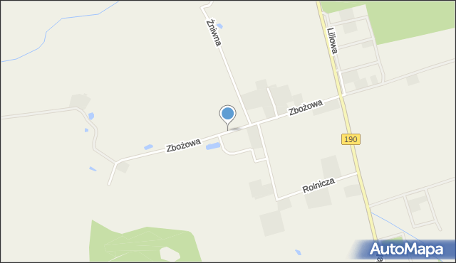 Kobylec gmina Wągrowiec, Zbożowa, mapa Kobylec gmina Wągrowiec