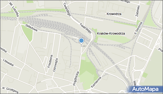 Kraków, Zbożowa, mapa Krakowa