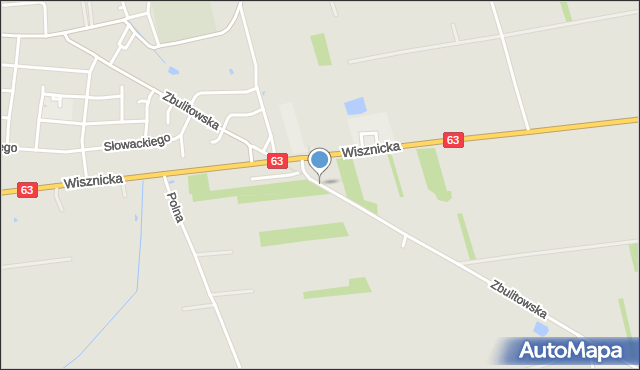 Radzyń Podlaski, Zbulitowska, mapa Radzyń Podlaski