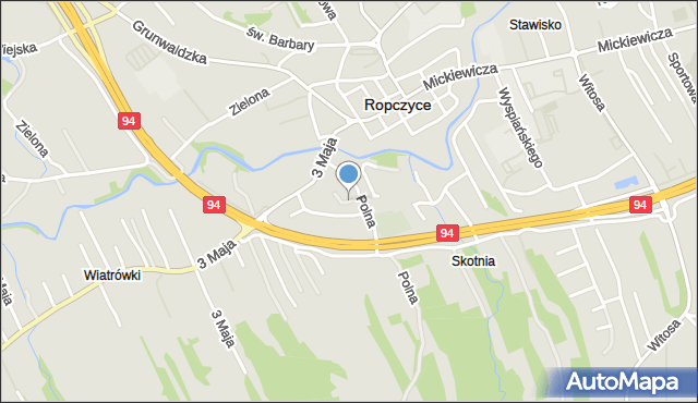 Ropczyce, Zbożowa, mapa Ropczyce