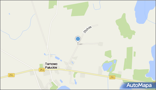 Tarnowo Pałuckie, Zbyluta, mapa Tarnowo Pałuckie