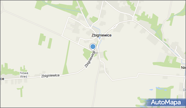 Zbigniewice, Zbigniewice, mapa Zbigniewice