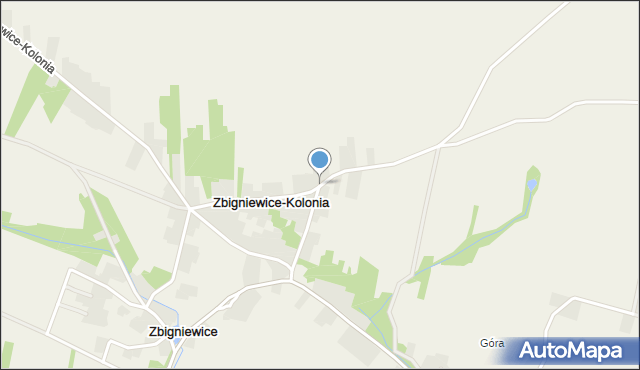 Zbigniewice-Kolonia, Zbigniewice-Kolonia, mapa Zbigniewice-Kolonia