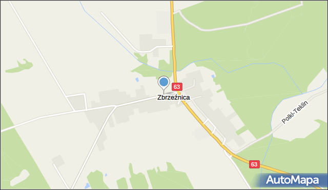 Zbrzeżnica, Zbrzeźnica, mapa Zbrzeżnica