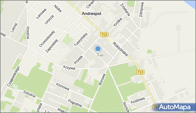 Andrespol, Zduńska, mapa Andrespol