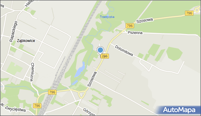 Dąbrowa Górnicza, Zdrojowa, mapa Dąbrowa Górnicza