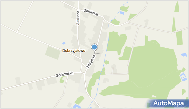 Dobrzyjałowo, Zdrojowa, mapa Dobrzyjałowo