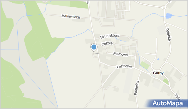 Garby gmina Swarzędz, Zdrojowa, mapa Garby gmina Swarzędz