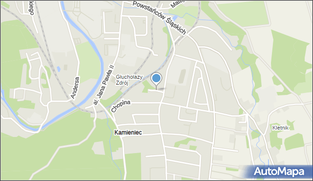 Głuchołazy, Zdrojowa, mapa Głuchołazy