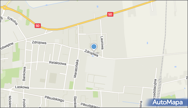 Grójec, Zdrojowa, mapa Grójec