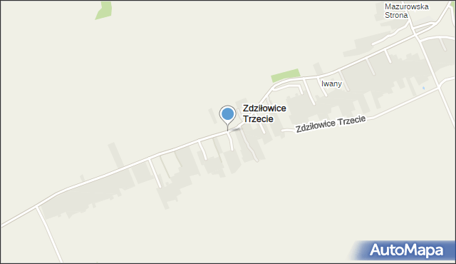 Janinów gmina Bytów, Zdziłowice Trzecie, mapa Janinów gmina Bytów