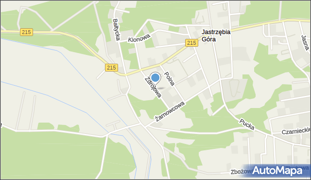 Jastrzębia Góra, Zdrojowa, mapa Jastrzębia Góra