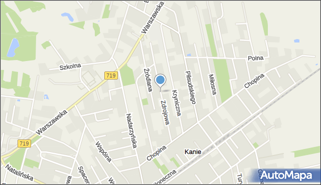 Kanie gmina Brwinów, Zdrojowa, mapa Kanie gmina Brwinów