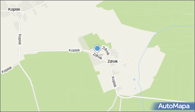 Kopisk, Zdroik, mapa Kopisk