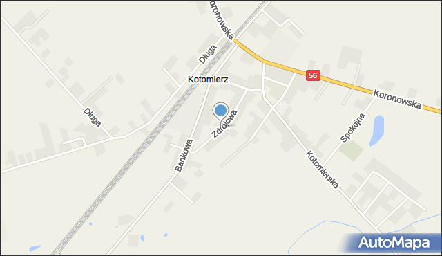 Kotomierz, Zdrojowa, mapa Kotomierz