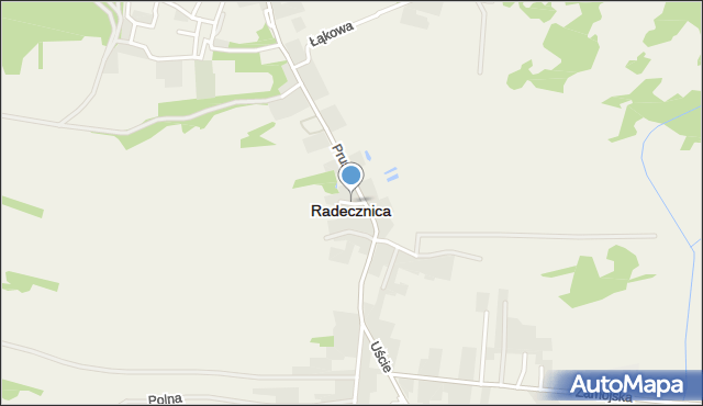 Radecznica, Zdrojowa, mapa Radecznica