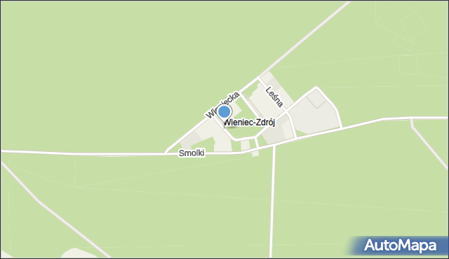 Wieniec-Zdrój, Zdrojowa, mapa Wieniec-Zdrój