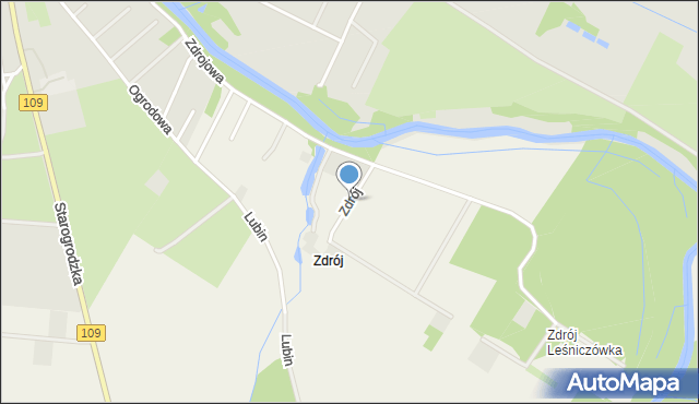 Zdrój gmina Gryfice, Zdrój, mapa Zdrój gmina Gryfice