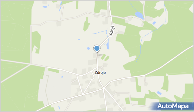 Zdroje gmina Cekcyn, Zdroje, mapa Zdroje gmina Cekcyn