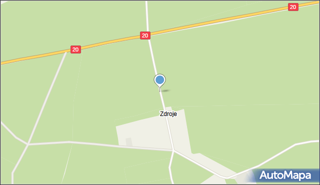 Zdroje gmina Lipusz, Zdroje, mapa Zdroje gmina Lipusz