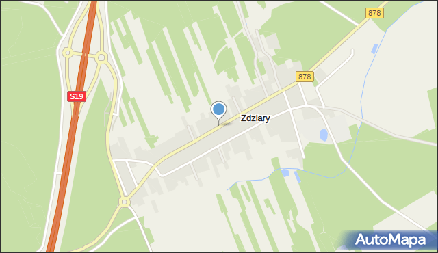 Zdziary gmina Jarocin, Zdziary, mapa Zdziary gmina Jarocin