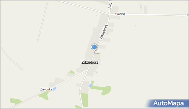 Zdziebórz, Zdziebórz, mapa Zdziebórz