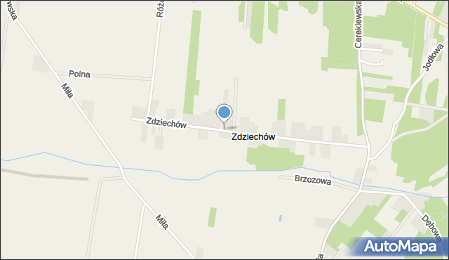 Zdziechów gmina Zakrzew, Zdziechów, mapa Zdziechów gmina Zakrzew