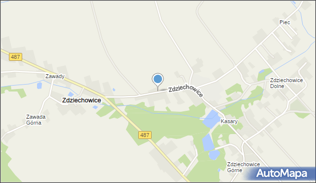 Zdziechowice gmina Gorzów Śląski, Zdziechowice, mapa Zdziechowice gmina Gorzów Śląski