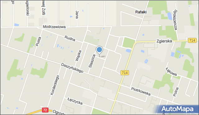 Aleksandrów Łódzki, Żeromskiego Stefana, mapa Aleksandrów Łódzki