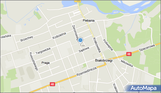 Białobrzegi, Żeromskiego Stefana, mapa Białobrzegi