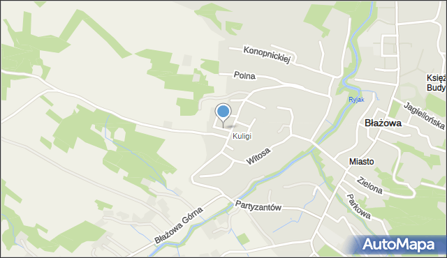 Błażowa, Żeromskiego Stefana, mapa Błażowa