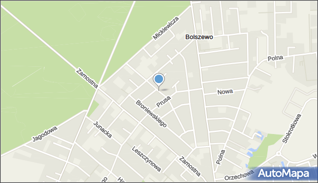 Bolszewo, Żeromskiego Stefana, mapa Bolszewo